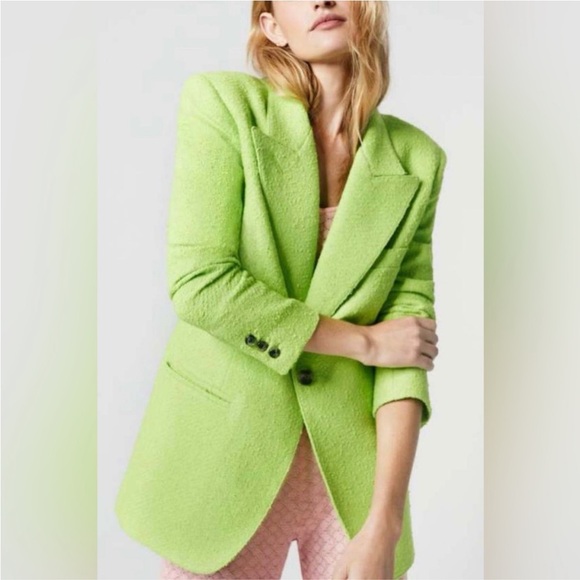 Smythe Jackets & Blazers - Smythe 90s lime tweed blazer green XS
